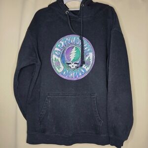 Grateful Dead Hoodie Sweatshirt Steal Your Face Skull Roses Graphic Pullover